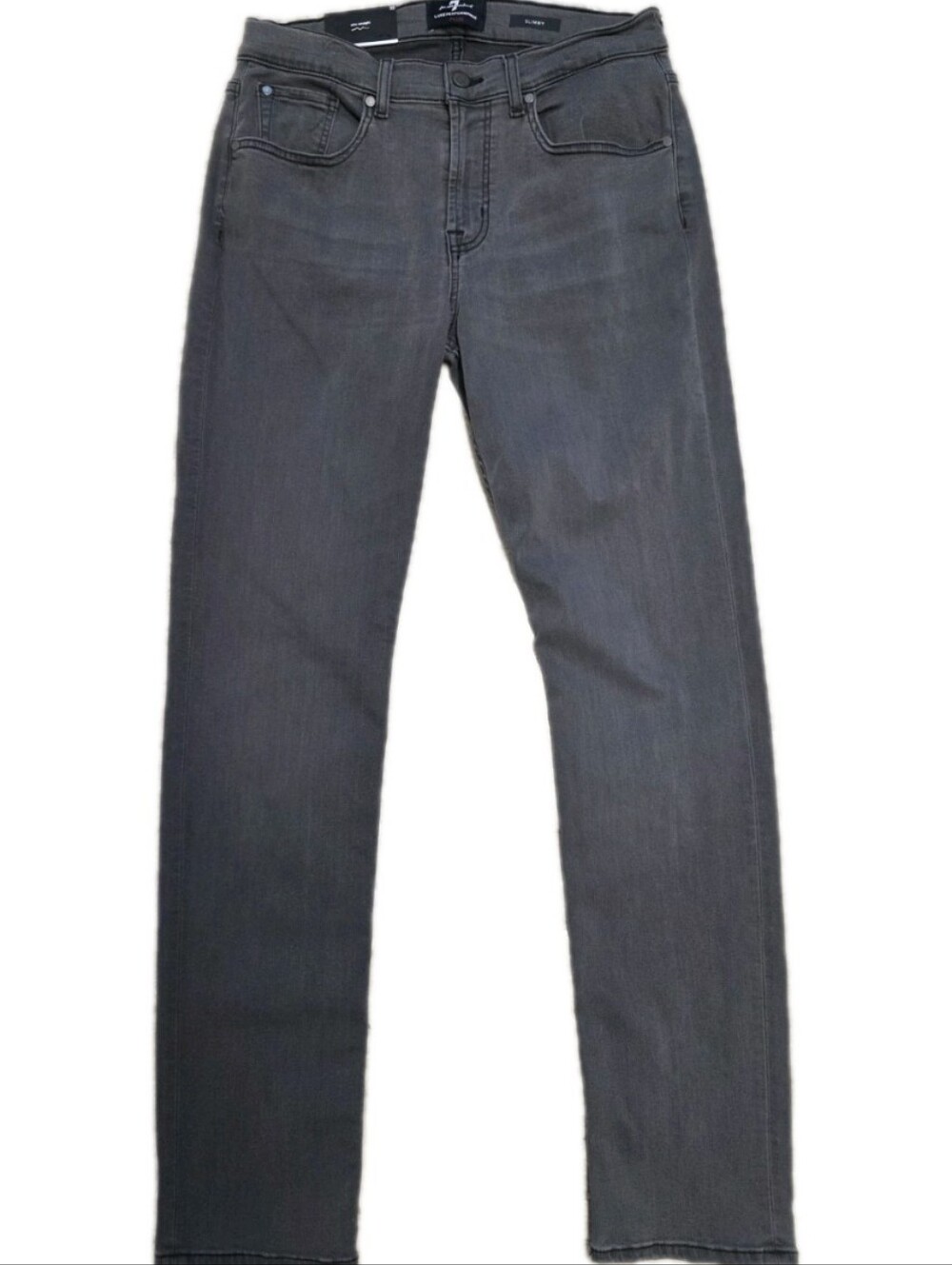 7 For All Mankind Mens Slim Straight Luxe Performance Slimmy Plus Size 33 X 35 - Picture 10 of 15